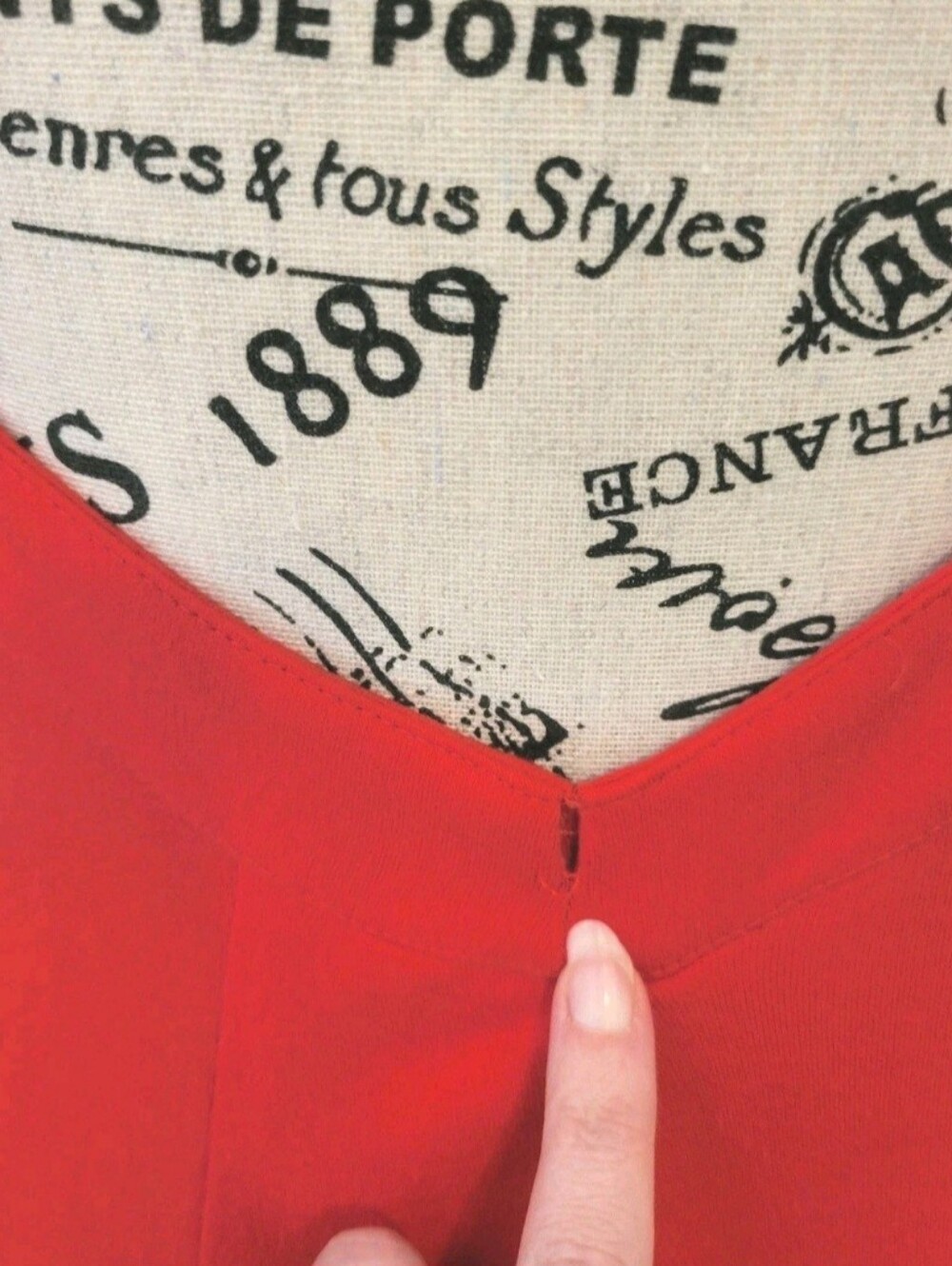 Vintage Moda International 90s Y2K Red Dress Made in USA XS/Small - Picture 9 of 10